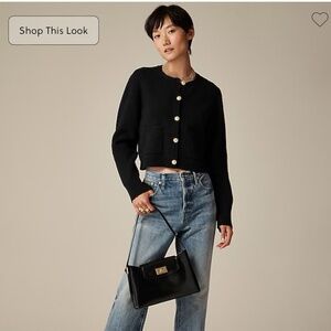 J Crew Emilie Sweater Lady Jacket in Black